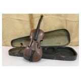 Violin in case - needs work/a bit musty