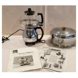 Sunbeam coffee master beehive, & cake plate with