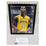 Kobe Bryant signed 8x10 photo with certificate of