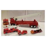 Nylint fire truck,  king size matchbox fire
