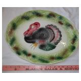 Vintage Ceramic 18 1/2" wide Turkey Platter