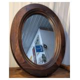Heavy oval mirror