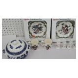 Spode Collector Plates & mugs, oriental salt &