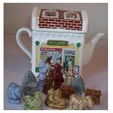 WADE Pet Shop Teapot & 13  WADE Red Rose Tea