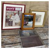 Box of art & a mirror (glass broken)