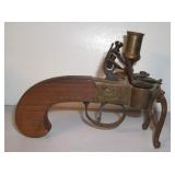 Vintage Flintlock Tinder Lighter Pistol Brass /