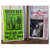2 Posters - Green Day and rolling Stones