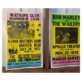 2 Posters - Bob Marley & Watkins Glen