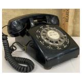 Vintage black rotary phone