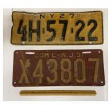 NY & NJ license plates 27&