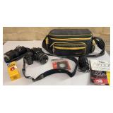 Nikon N6006 AF 35mm camera w/ lens, flash,