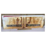 Metal Patz sign approx 12"x35" - rusted & worn