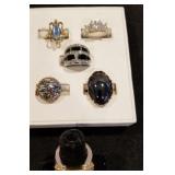Costume rings, sizes 5, 6, 8, etc