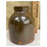 Brown glazed crock