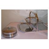 Art Deco Chase Chrome Folding 3 Section Server &