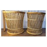 2 retro baskets/stools