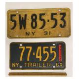 Vintage NY license plates
