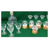 Disney snow globe collection, etch glasses,4