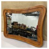 Beautiful curved/art nouveau mirror approx