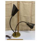 Double goose neck MCM table lamp