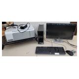 Dell computer, hp printer, monitor