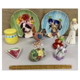 Cute collection of ceramics - doggy plates,
