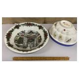 Royal Stafford Christmas bowl & Wedgewood garden