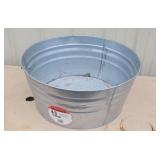 Galvanized 18 gallon wash pan. 24 round