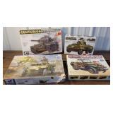 4 Unassembled models - military - they appear to