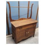 Oak washstand with towel bar 36"17"29"