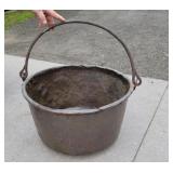 HUGE Copper dovetailed pail - Wrought iron handle