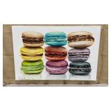 Macaroon print on canvas approx 25"x39"