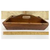 Early wooden tote - great patina