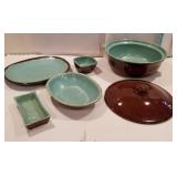 Zanesville pottery, platter, Casserole, etc
