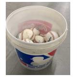 Bucket of baseballs
