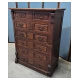 RARE Victorian side lock highboy 40"20"51"t