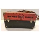 Vintage TV service repair man, with contents