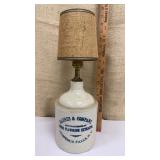 Haynes & Co. stoneware jug lamp w/ shade