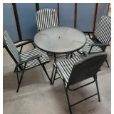Five piece patio set green