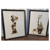 2 real butterfly wing pictures