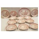 Churchill pink Willow Rosa dishes