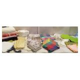 Lot of tablecloth with napkins, placemats, silky