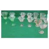 Green and pink depression glasses
