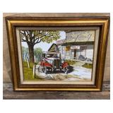 H. Hargrove signed painting on canvas Dr. Sully