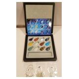 Stone necklaces, bracelet, with chains