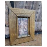 Antique oak lion cage frame