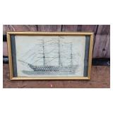 Parts of a ship engraving - maybe from a book?