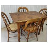 Early farm table (only) 40x26"29" chairs item 209