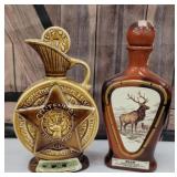 2 Jim Beam decanters - BPOE Elks and elk