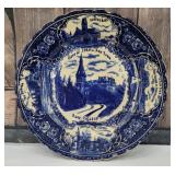 Flow blue - views of Ithaca NY plate